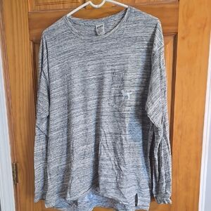 PINK Victoria's Secret Gray Long Sleeve Tshirts with Sequins
